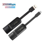 2500Mbps Ethernet Adapter 2.5 Gigabit USB Type C