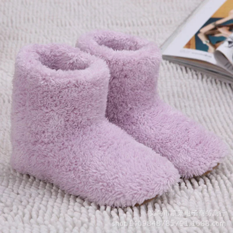 Winter USB Heater Foot Shoes Plush Warm Electric