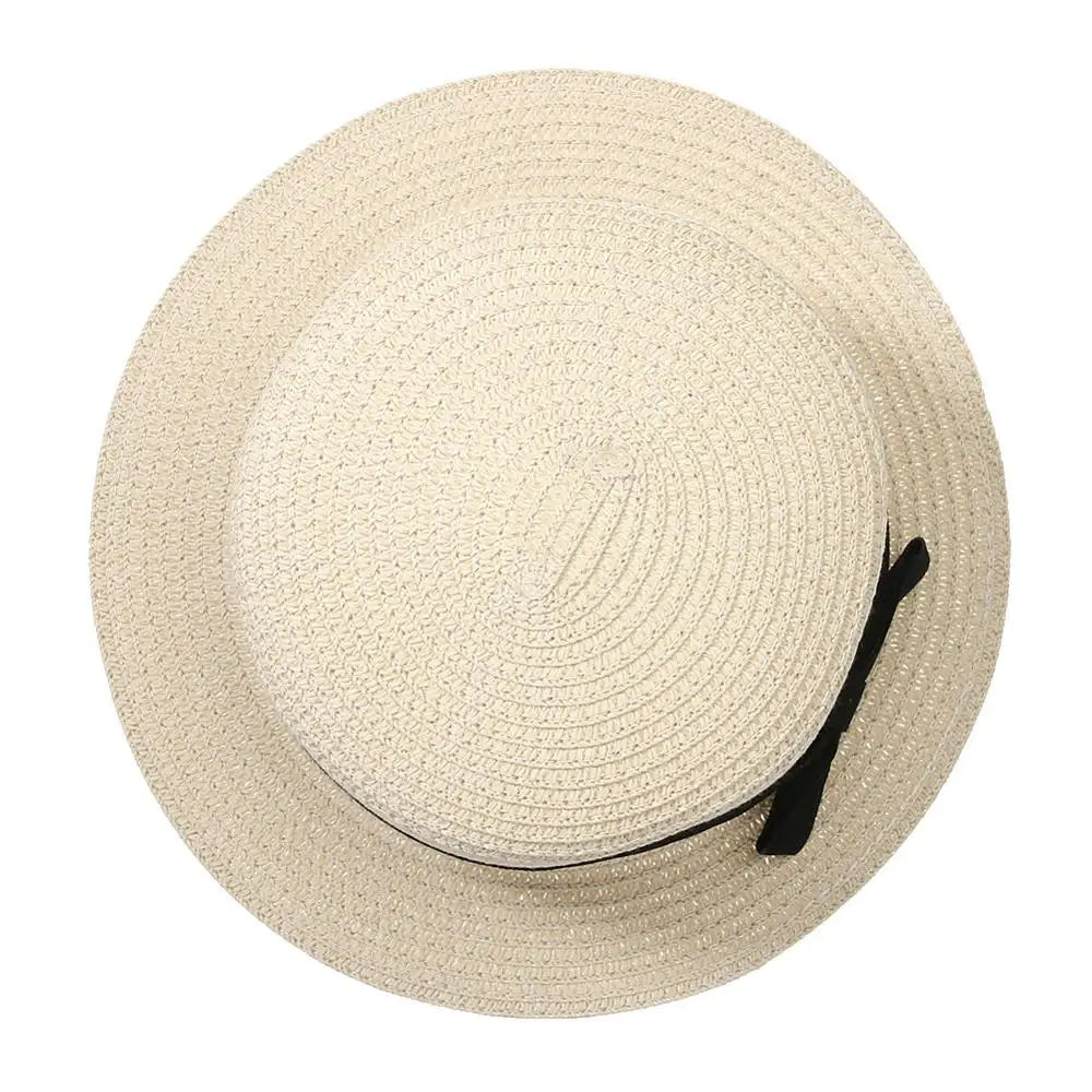 Summer New Women's Sun Hat Bucket cap Ribbon