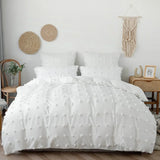 WOSTAR Summer white pinch pleat duvet cover 220x240cm