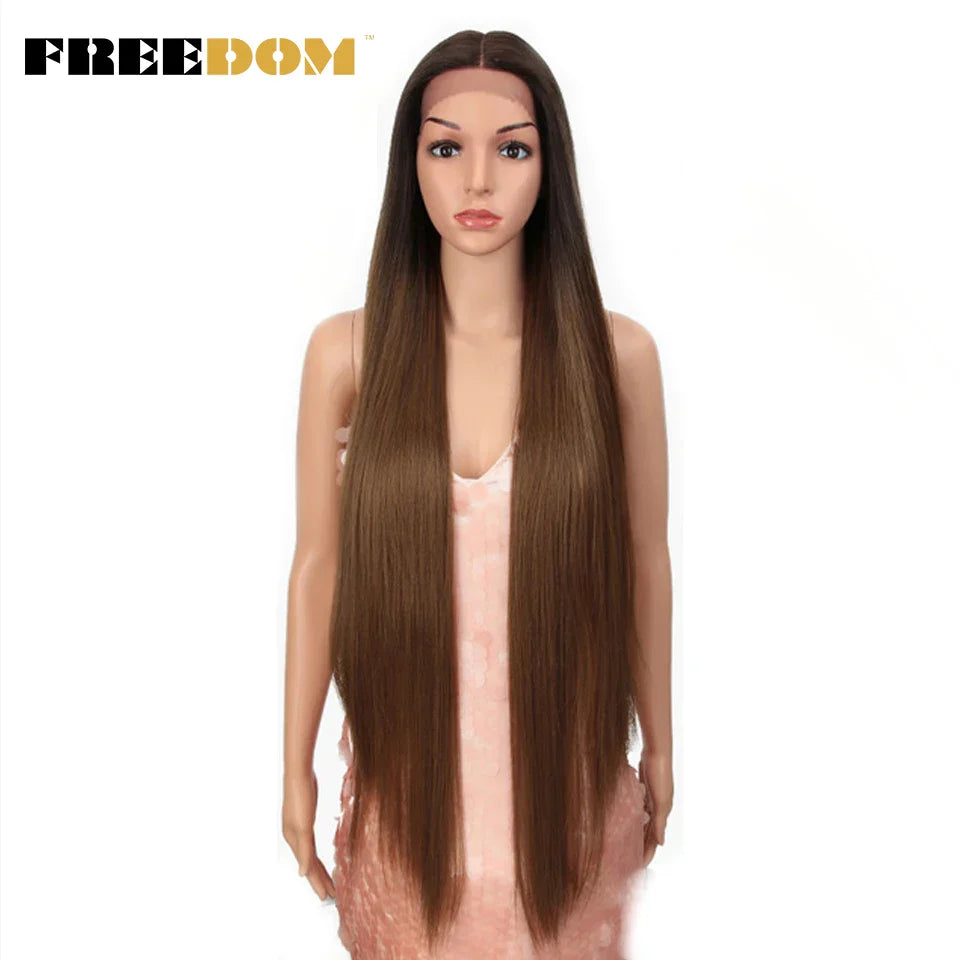 FREEDOM Synthetic Lace Front Wigs For Women Super