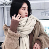 Maikun Thick Warm Scarf For Women Pure Color