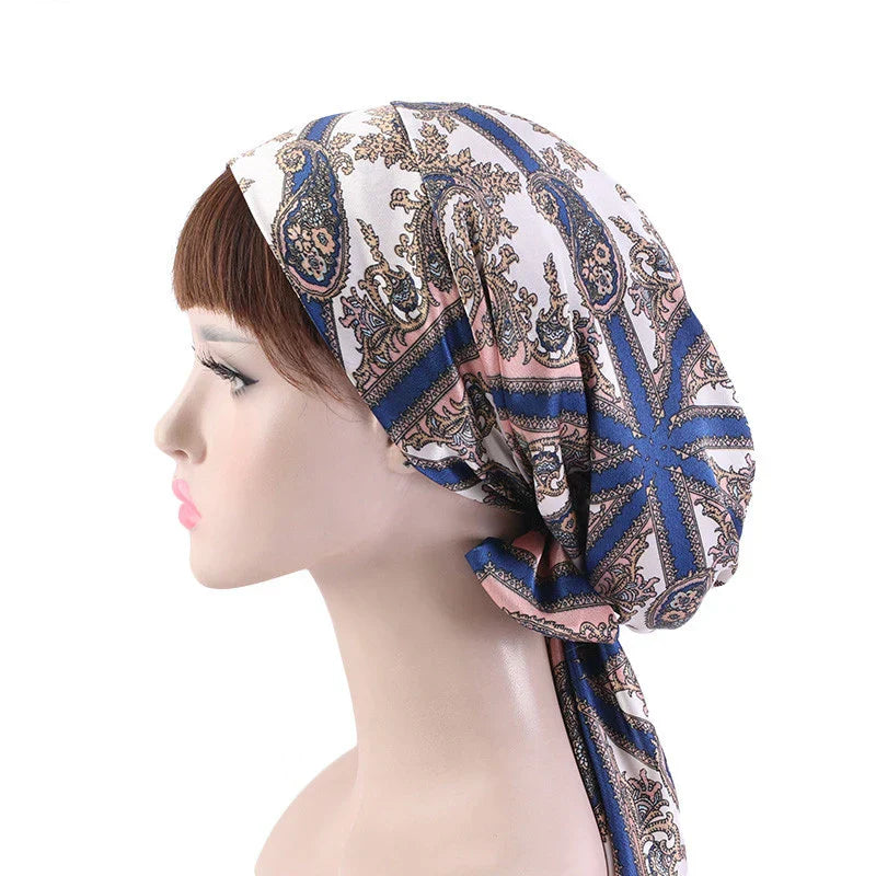 New Women Satin Night Sleeping Cap Head Wrap