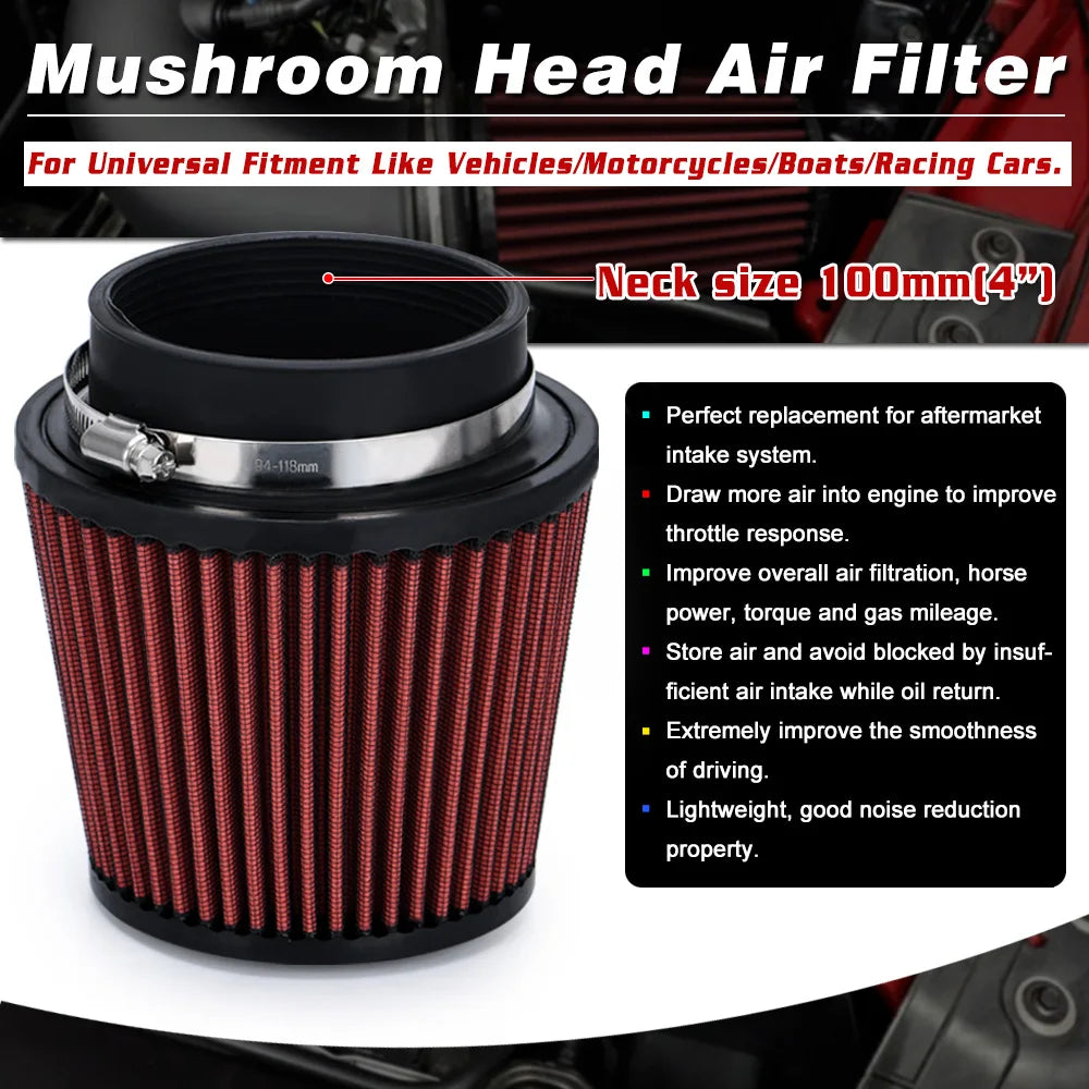 Neck 4" 100mm Universal Car High Flow Cold