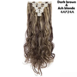 S-noilite Synthetic 24inch 140g 8PCS/set Clip In On