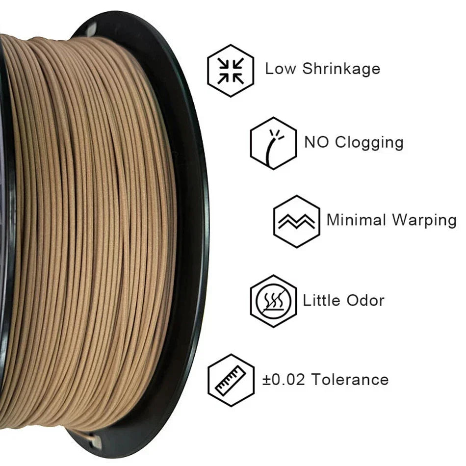 3d Printer Filament 250g/500g Wood PLA 1.75mm Light