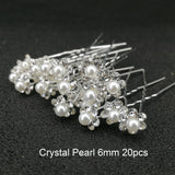 Fashion Metal U Shape Pearl Hairpin Clips Wedding