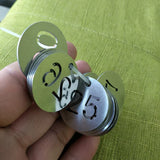 Pareto 23mm Number Tag Stainless Steel Key Chain