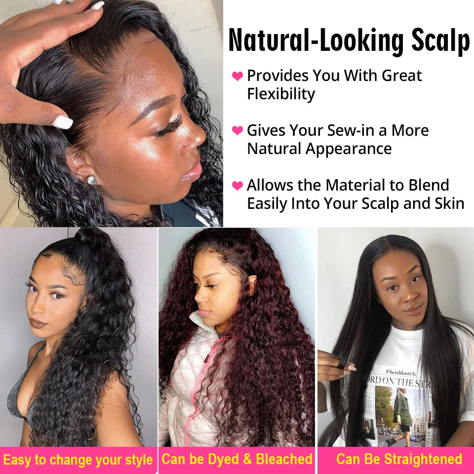 Brazilian Water Wave Bundles With Frontal 13x4 100%