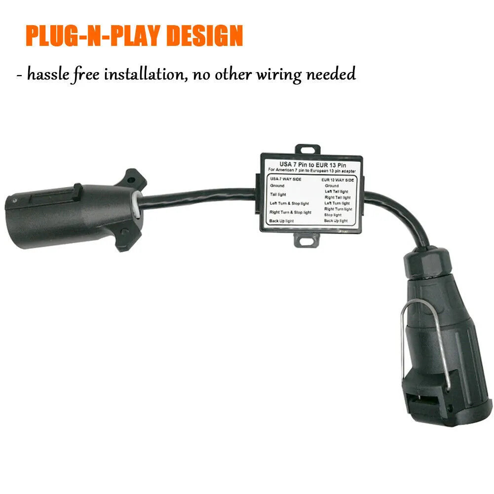 car converter US 7 Way Plug To European