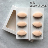 Mannequin Head for Eyelashes Handmade Practice Silicone Lash