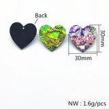 30x30mm 30pcs Acrylic with Shell Heart