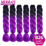 6 Bundle Braiding Hair 24 Inch Synthetic Jumbo