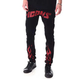 New Man Stretchy Jeans Black Skinny Hot Drill