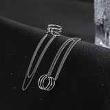 VENTFILLE Sterling Silver Fashion Double-layer Tassel Line Ear