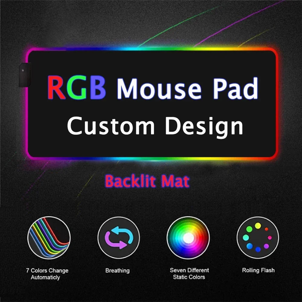 DIY Mouse Mat Custom LED Light Gaming Mouse