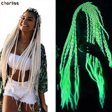 24" 100g Glowing Fluorescent Green Jumbo Braids