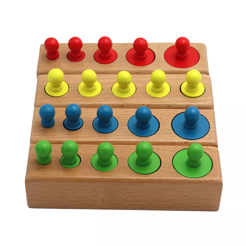 Montessori Cylinder Socket Puzzles Toy Baby Development Practice