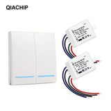 QIACHIP 433.92MHz AC 220V 1 CH Wall Panel