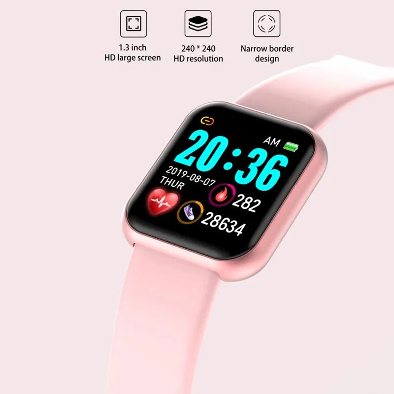 Bluetooth Smart Watch Pedometer Wristband Heart Rate Blood