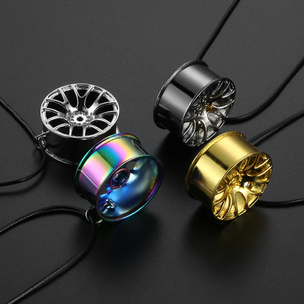 Car Ornament Pendant Metal Wheel Hub Flywheel Hanging