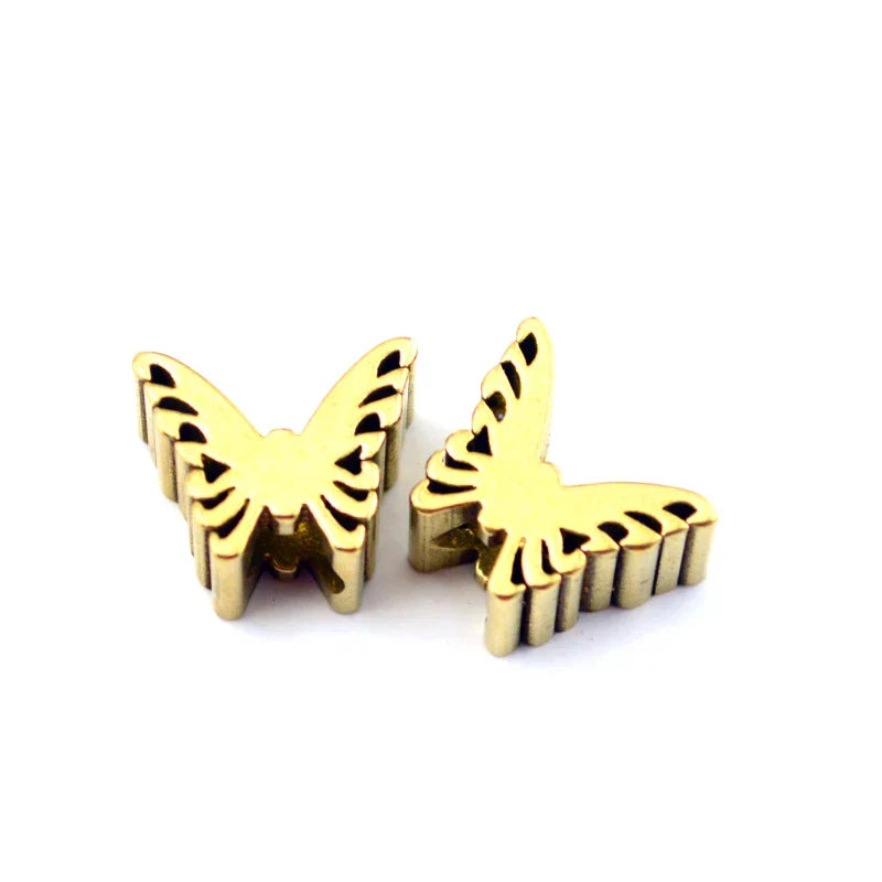 Butterfly Titanium Alloy Brass Knife Umbrella Rope Pendants