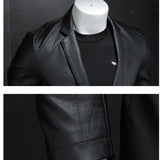 2023 New Suit Oversized Leather Jacket Business Fashion