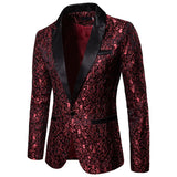Men's Floral Party Dress Suit Stylish Dinner Jacket