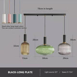 Retro restaurant colorfull glass pendant lights Creative living