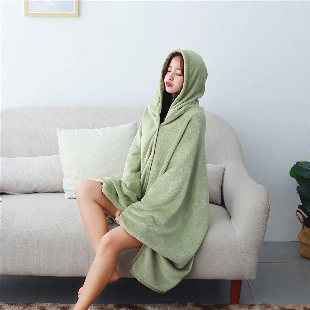 Textile City Ins Hooded Blanket Trend Plush Thick