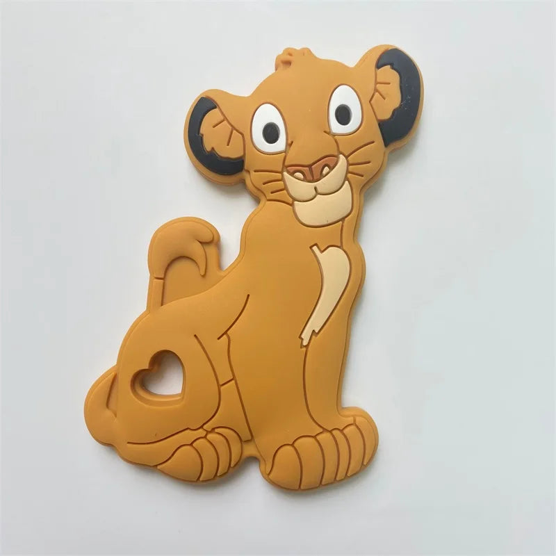 5pcs Silicone Teether Lion Cartoon Animal BPA Free