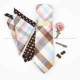 5 PCS Luxury Cotton Patchwork 7cm Tie Set