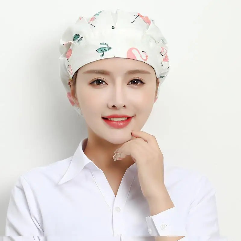 Cute Elastic Kitchen work Hats Restaurant Breathable chefs