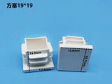 16Pcs Square pipe insert plug plastic tube Blanking