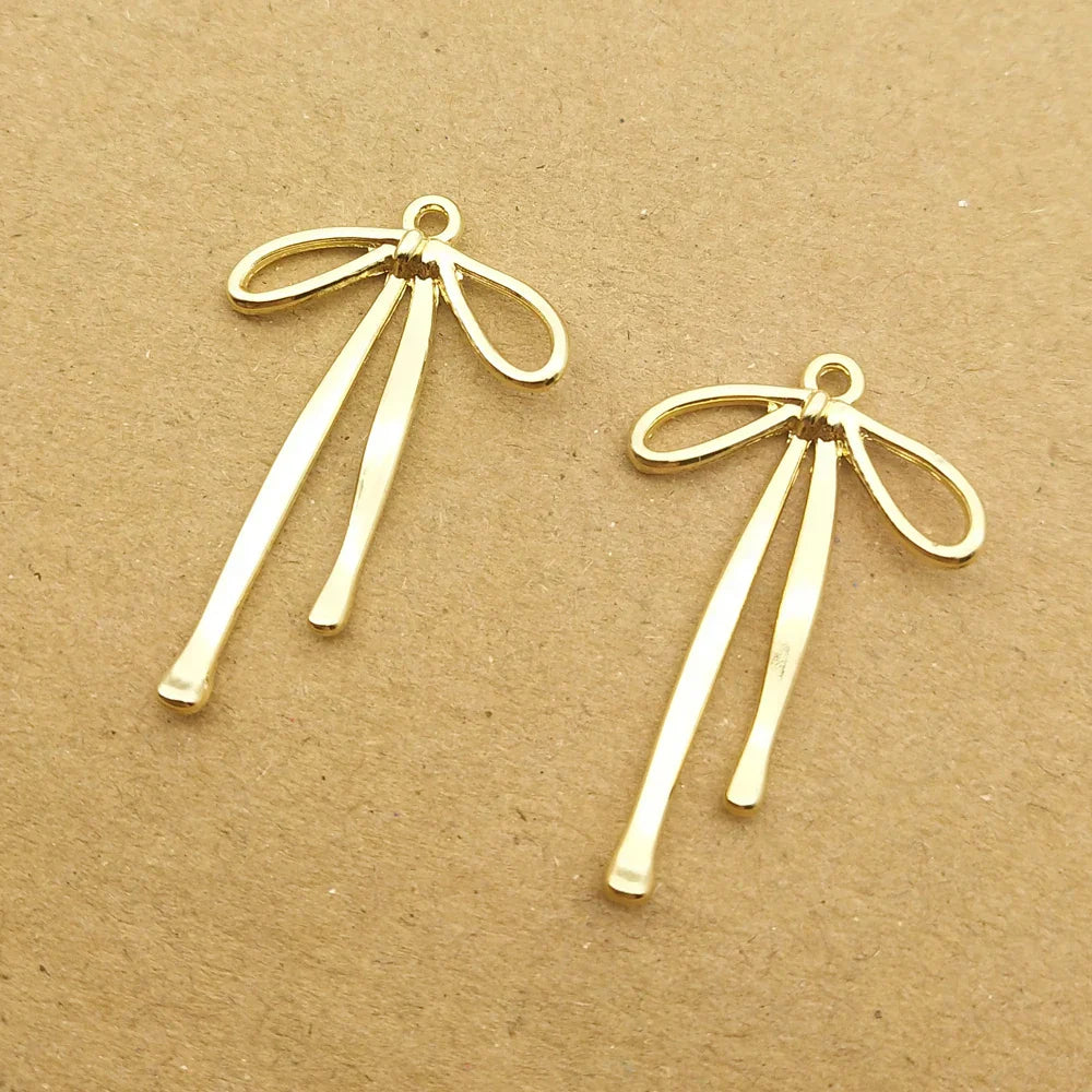 10pcs Bow Charm for Jewelry Making Craft Supplies