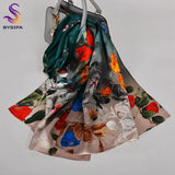 New Luxury Pure Silk Scarf Shawl Women