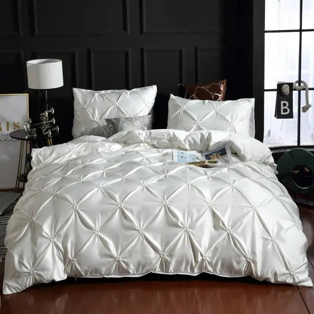 Silk Washed Bedding set Luxury Duvet Cover Double