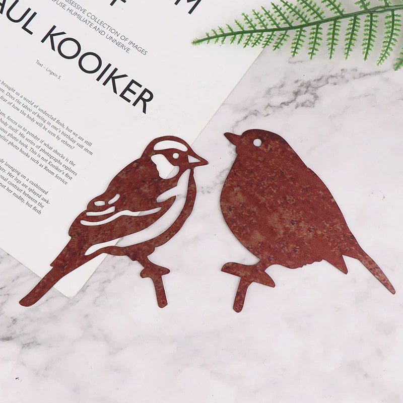 Sparrow Robin Garden Birds Outdoors Garden Decoration Rusty