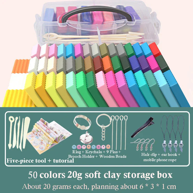 32 Color 3D Clay Plasticine Portable Box New