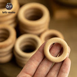 Let's Make Natural Wood Teething Ring All Size