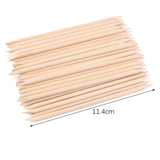 500Pcs/Pack Wooden Cuticle Pusher Remover Orange Stick Sticker