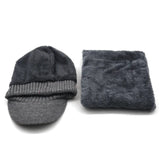 New Winter Beanie Hats Scarf Set Warm Knit