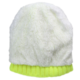 Bright Color Knitted Winter Hats Women Fleece Lined