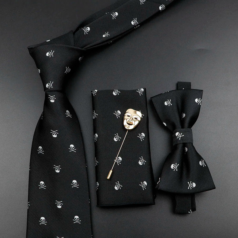 Fashion Men's Skull Tie Set New Design 8cm