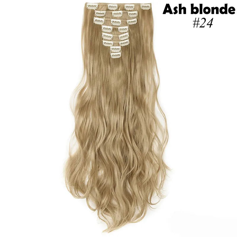 S-noilite Synthetic 24inch 140g 8PCS/set Clip In On