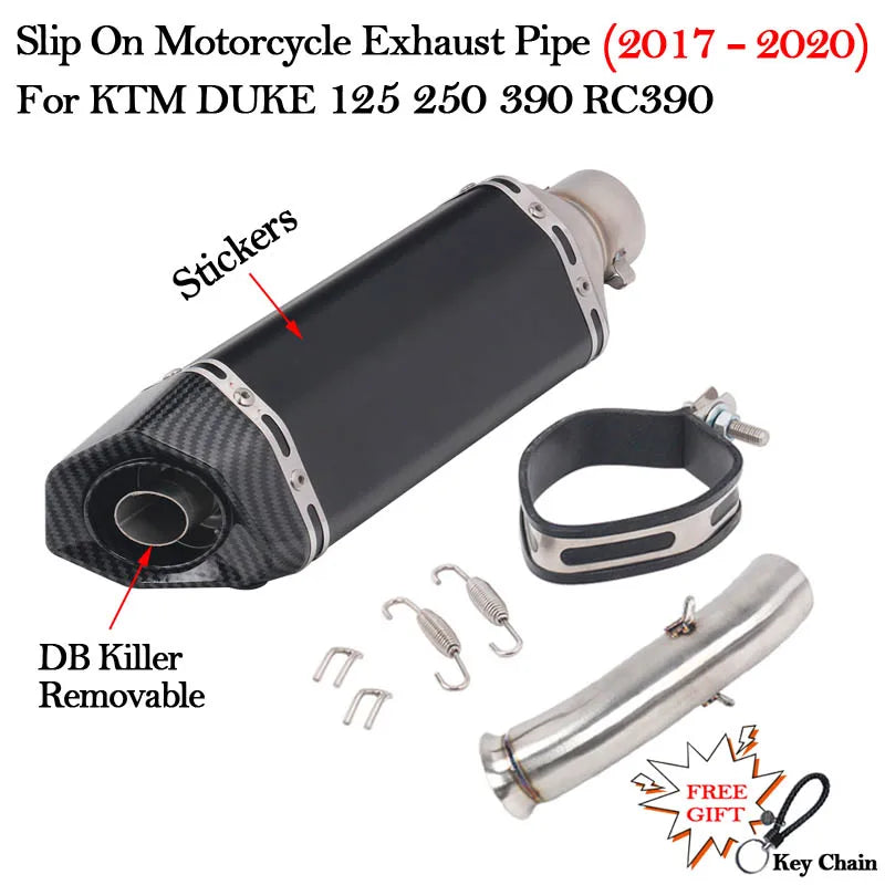 Slip on 51mm Motorcycle Exhaust System Muffler Escape
