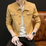 2022 New Mens Denim Jacket Slim Fit Fashion