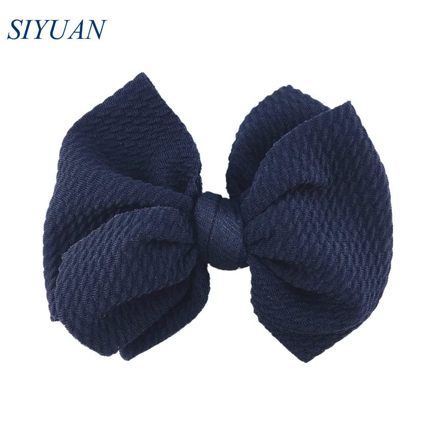 20pcs/lot High Quality 4.5'' Solid Seersucker Waffle Bow