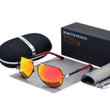 BARCUR Aluminum Vintage Men's Sunglasses Men Polarized Coating