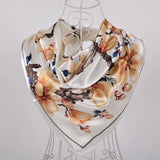 Spring And Autumn Female Satin Scarf,Big Square Scarves